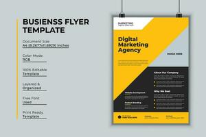 Digital marketing agency flyer design vector template