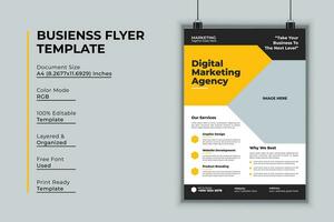 Digital marketing agency flyer design vector template