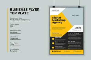 Digital marketing agency flyer design vector template