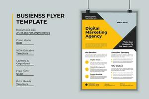 Digital marketing agency flyer design vector template