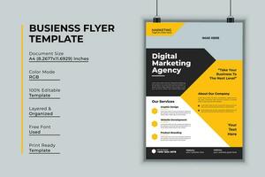 Digital marketing agency flyer design vector template