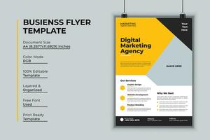 Digital marketing agency flyer design vector template