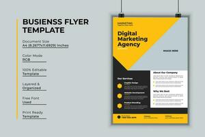 Digital marketing agency flyer design vector template