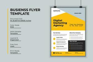 Digital marketing agency flyer design vector template