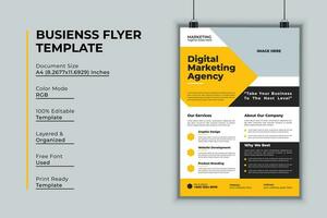 Digital marketing agency flyer design vector template