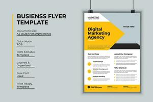 Digital marketing agency flyer design vector template