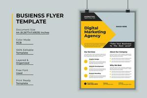 Digital marketing agency flyer design vector template