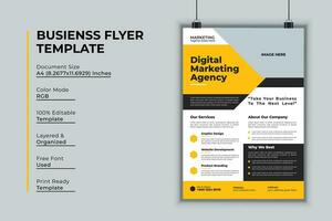 Digital marketing agency flyer design vector template