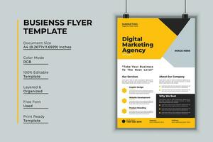 Digital marketing agency flyer design vector template