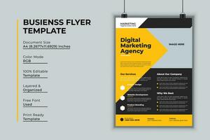 Digital marketing agency flyer design vector template