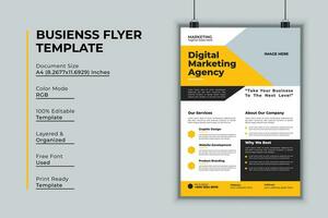 Digital marketing agency flyer design vector template