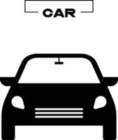 black car icon city road vector