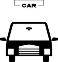 black car icon city road vector