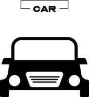 black car icon city road vector