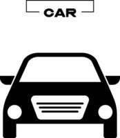 black car icon city road vector