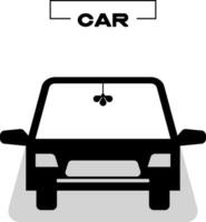 black car icon city road vector