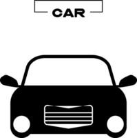 black car icon city road vector