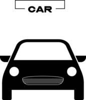 black car icon city road vector