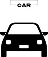 black car icon city road vector