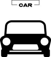 black car icon city road vector