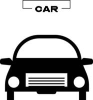 black car icon city road vector