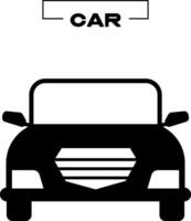 black car icon city road vector