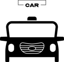 black car icon city road vector