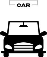 black car icon city road vector