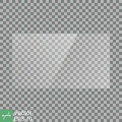 Rectangle window glass plate reflection texture. Light effect for a mirror. Beautiful realistic interior of the house stock. Vector illustration isolated. EPS 10.