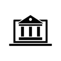 Digital classroom, online university glyph icon. education on school application learning, e-learning social on computer, distance course. vector illustration. design on white background EPS 10