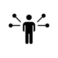 Business Concepts Skill training glyph icon. Career progress concept, personal growth idea of self development. Develop, learning, and goals Vector illustration. Design on white background. EPS 10
