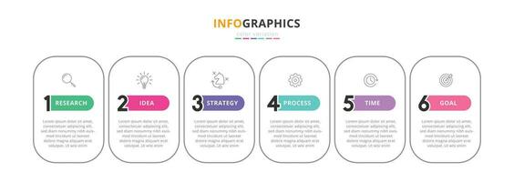 negocio infografía diseño modelo con 6 6 parte pasos y iconos negocio proceso línea de tiempo, diagrama, lata ser usado para presentación bandera, disposición, flujo de trabajo, fluir cuadro, informacion grafico. vector eps 10