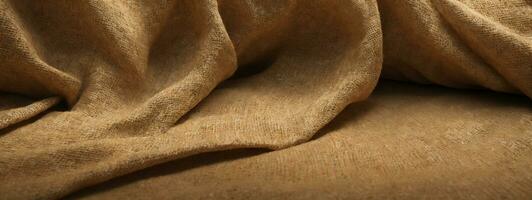 Hessian texture natural color background. AI generated photo
