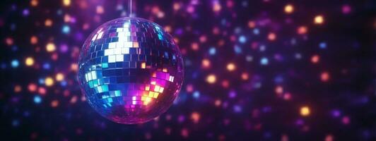 party lights disco ball. AI generated photo