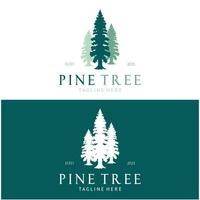 simple pine or fir tree logo, evergreen. for pine forest, adventurers, camping, nature, badges and business vector