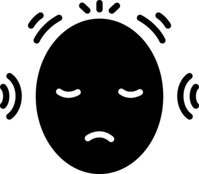 solid icon for disorders vector