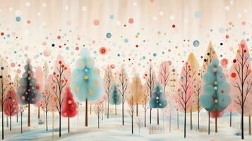 Whimsical Christmas backdrop. Generative AI photo