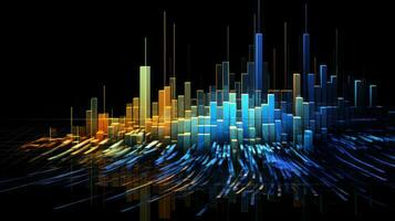 Nighttime city abstract. Generative AI photo