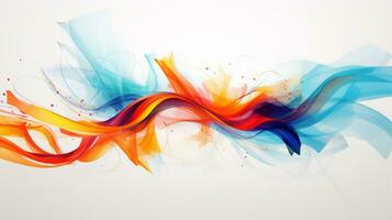 Colorful abstract painting on a white background. Generative AI photo