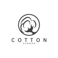 Cotton Logo Minimalist Design Simple Illustration Template vector