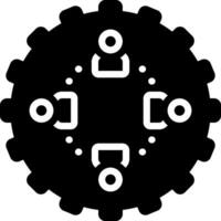 solid icon for collaboration vector