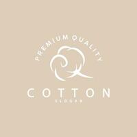 Cotton Logo Minimalist Design Simple Illustration Template vector