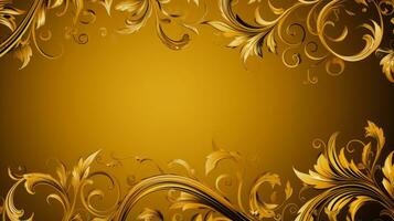 Regal gold background evoking opulence. Generative AI photo