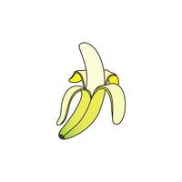 bananas are yellow and open ready to eat vector