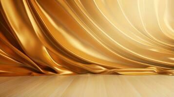 Lustrous gold backdrop for refined visuals. Generative AI photo