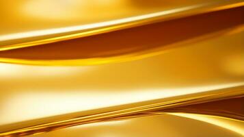 Close up of a gleaming golden surface. Generative AI photo