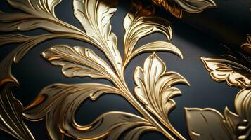 Exquisite gold pattern exuding a touch of luxury. Generative AI photo