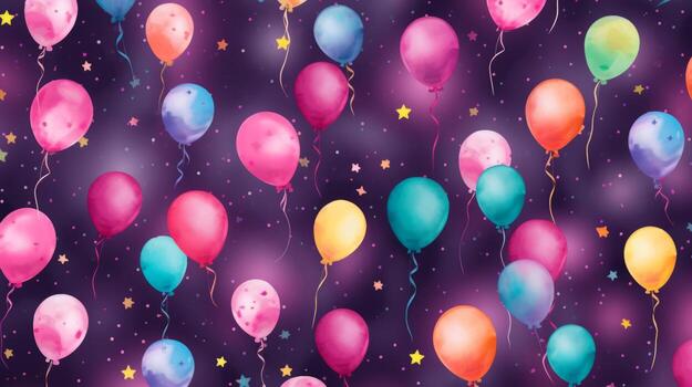 Lot of balloons that are in the air. Generative AI photo