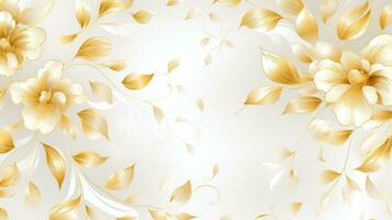 Delicate gold pattern with a touch of luxury. Generative AI photo