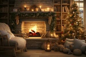 Cozy Christmas ambiance. Generative AI photo